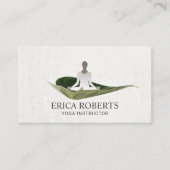 Yoga Instructor Meditation Zen Foliage Reiki Visitekaartje (Voorkant)