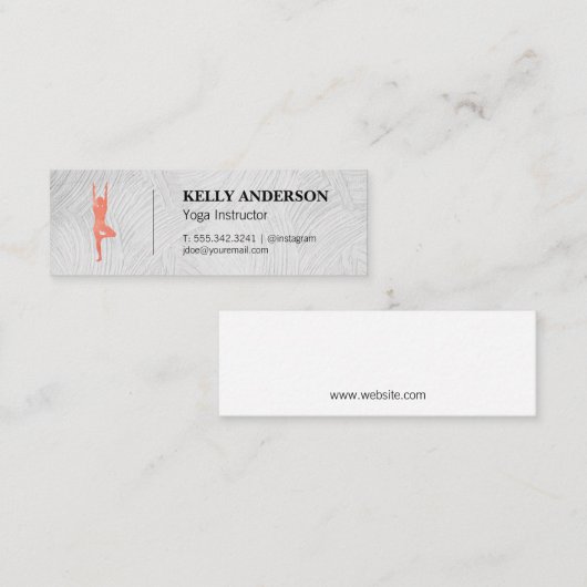 Yoga Instructor Mini Visitekaartje (Voorkant / Achterkant)