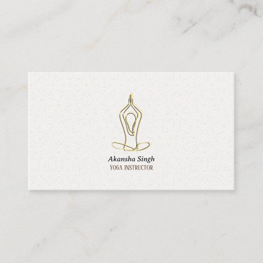 Yoga Instructor Minimaal Visitekaartje (Voorkant)