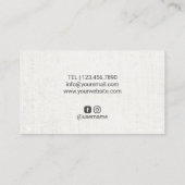 Yoga Instructor minimalist Green Tree Elegant Visitekaartje (Achterkant)