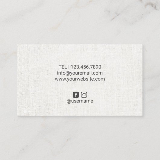 Yoga Instructor minimalist Green Tree Elegant Visitekaartje (Achterkant)