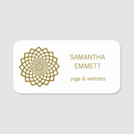 Yoga Instructor Minimalist Mandala Modern Naamplaatje