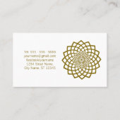 Yoga Instructor Minimalist Mandala Visitekaartje (Achterkant)