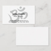 Yoga Instructor Minimalist Om Symbol Plain Visitekaartje (Voorkant / Achterkant)