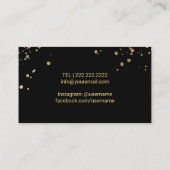 Yoga Instructor Modern Gold Lotus Flower Visitekaartje (Achterkant)