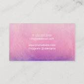 Yoga Instructor Modern Lotus Floral Mandala Visitekaartje (Achterkant)