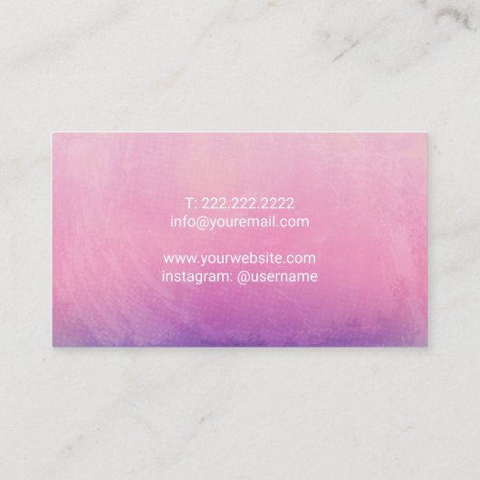 Yoga Instructor Modern Lotus Floral Mandala Visitekaartje (Achterkant)