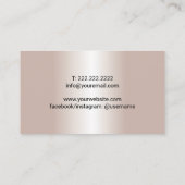 Yoga Instructor Modern Roos Gold Blauwgroen Mandal Visitekaartje (Achterkant)