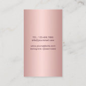 Yoga Instructor Modern Roos Gold Lotus Triangle Visitekaartje (Achterkant)