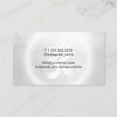 Yoga Instructor Modern Silver Te Sign Visitekaartje (Achterkant)