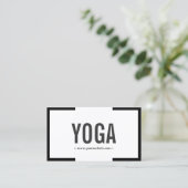 Yoga Instructor Modern Vold Border Professional Visitekaartje (Staand voorkant)