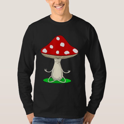 Yoga Instructor Mushroom Collector Mycology Fitnes T-shirt (Voorkant)