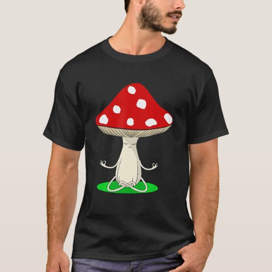 Yoga Instructor Mushroom Collector Mycology Fitnes T-shirt (Voorkant)