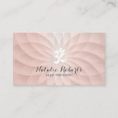 Yoga Instructor Om Logo Gold Spiral Lotus Visitekaartje (Voorkant)