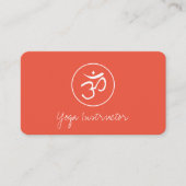 Yoga Instructor Om Symbol Eenvoudig Visitekaartje (Voorkant)