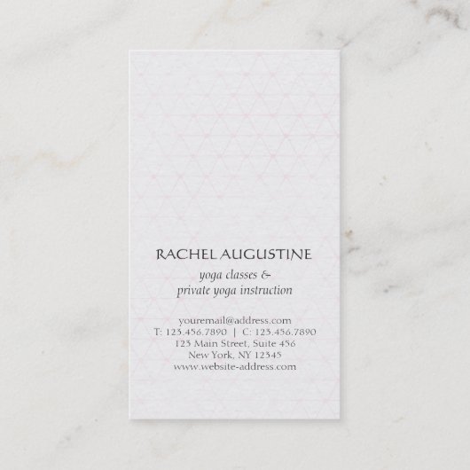 Yoga Instructor Om Symbol Klasse Loyalty Kaart (Achterkant)