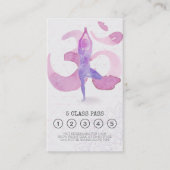 Yoga Instructor Om Symbol Klasse Loyalty Kaart (Voorkant)