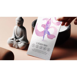 Yoga Instructor Om Symbol Klasse Loyalty Kaart