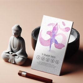 Yoga Instructor Om Symbol Klasse Loyalty Kaart
