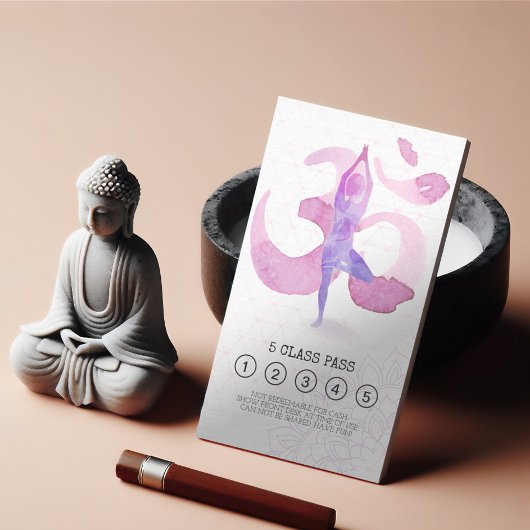 Yoga Instructor Om Symbol Klasse Loyalty Kaart