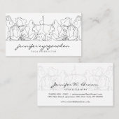 Yoga Instructor Past Practice Gym Asanas Visitekaartje (Voorkant / Achterkant)