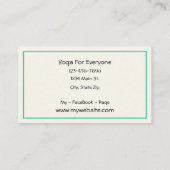 YOGA Instructor  Persoonlijke Visitekaartjes (Achterkant)
