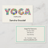 YOGA Instructor  Persoonlijke Visitekaartjes (Voorkant / Achterkant)