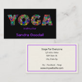 YOGA Instructor  Persoonlijke Visitekaartjes (Voorkant / Achterkant)