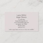 Yoga Instructor Photo Visitekaartje (Achterkant)