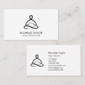 Yoga Instructor Pilates Fitness Modern Minimalist Visitekaartje (Voorkant / Achterkant)
