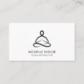 Yoga Instructor Pilates Fitness Modern Minimalist Visitekaartje (Voorkant)