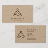 Yoga Instructor Pilates Fitness Modern Minimalist Visitekaartje (Voorkant / Achterkant)