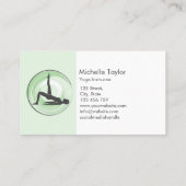 Yoga Instructor Pilates Fitness Modern Namaste Bus Visitekaartje (Achterkant)