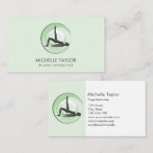 Yoga Instructor Pilates Fitness Modern Namaste Bus Visitekaartje (Voorkant / Achterkant)