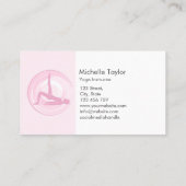 Yoga Instructor Pilates Fitness Modern Namaste Bus Visitekaartje (Achterkant)