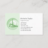 Yoga Instructor Pilates Fitness Modern Namaste Bus Visitekaartje (Achterkant)