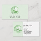Yoga Instructor Pilates Fitness Modern Namaste Bus Visitekaartje (Voorkant / Achterkant)