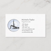 Yoga Instructor Pilates Fitness Modern Namaste Visitekaartje (Achterkant)