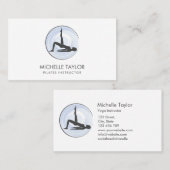 Yoga Instructor Pilates Fitness Modern Namaste Visitekaartje (Voorkant / Achterkant)