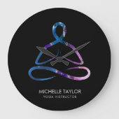 Yoga Instructor Pilates Fitness Modern Nebula Busi Grote Klok (Voorkant)