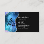 Yoga Instructor Pilates Fitness Modern Nebula Visitekaartje (Achterkant)