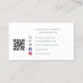 Yoga Instructor pose green retro slogan Visitekaartje (Achterkant)