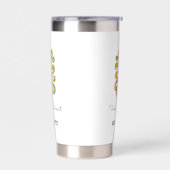 Yoga instructor pose retro swirls name quote geïsoleerde drinkbeker (Links)
