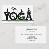 Yoga Instructor & Poses Visitekaartje (Voorkant / Achterkant)