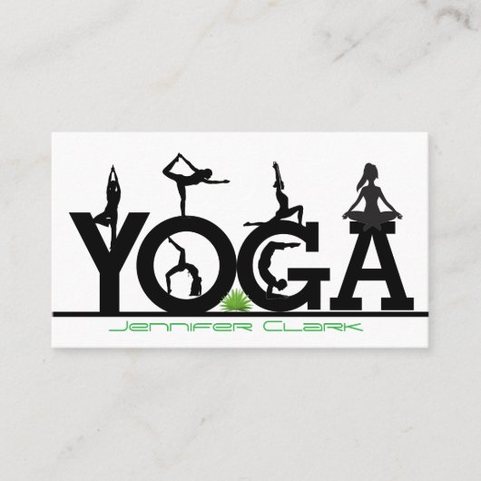 Yoga Instructor & Poses Visitekaartje (Voorkant)