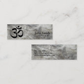 Yoga Instructor Professional Om Symbol Mini Visitekaartje (Voorkant / Achterkant)