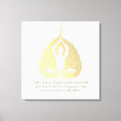 Yoga Instructor Quote Meditation Pose Bodhi Leaf C Canvas Afdruk (Voorkant)