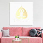 Yoga Instructor Quote Meditation Pose Bodhi Leaf C Canvas Afdruk (Insitu (Woonkamer))