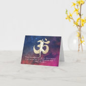 YOGA Instructor Quote Tree Pose OM Symbol Galaxy Kaart (Gele Bloem)