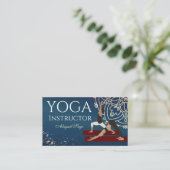 Yoga Instructor Red, Gold en Blue Mandalla Visitekaartje (Staand voorkant)